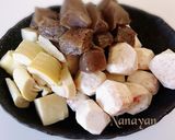 無塩料理☆里芋と筍とこんにゃくのごま煮作り方1写真