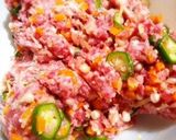 えのきとオクラ♡ハンバーグ作り方5写真