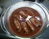 りんごサツマイモ豚肉ロールトマトソース煮作り方7写真
