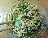付け合わせに！ツナと胡瓜の胡麻サラスパ作り方3写真