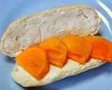 朝食♡柿とクリチと生ハムのカスクルート作り方4写真