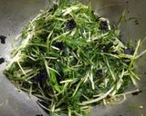 水菜と韓国海苔のサラダ作り方1写真