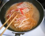 カニカマ 豆腐 えのき 味噌 中華餡かけ作り方3写真