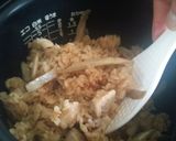 手羽元の黒酢煮の煮汁で炊き込みご飯作り方6写真