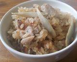 手羽元の黒酢煮の煮汁で炊き込みご飯作り方7写真