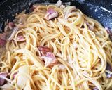 簡単☆ベーコンとキノコのクリームパスタ作り方5写真