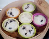 米粉でもっちり☆黒豆みるく蒸しパン作り方5写真