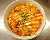 シンプルに美味しい豚玉オム丼作り方5写真