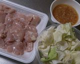 ☆むね肉とキャベツのトロッと塩だれ炒め☆作り方1写真