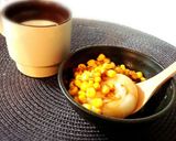 3分餅アレンジ＊とうもろこし砂糖醤油♬作り方3写真
