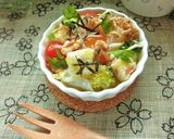 胡桃ころん✼温玉×温野菜ココットサラダ作り方10写真