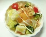 胡桃ころん✼温玉×温野菜ココットサラダ作り方8写真