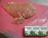 クリームチーズと鶏むね肉でくるくる～♪作り方1写真