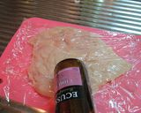 クリームチーズと鶏むね肉でくるくる～♪作り方3写真