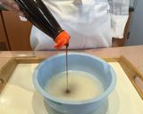 お好みソースで明太もちチーズもんじゃ焼き作り方1写真