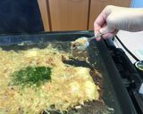お好みソースで明太もちチーズもんじゃ焼き作り方11写真