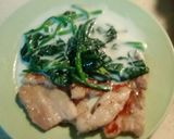 豚バラとたっぷりほうれん草ミルクソース作り方3写真