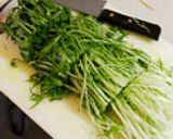水菜と油あげの煮びたし作り方1写真