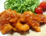 鶏むね肉で簡単☆柔らかジューシー鶏チリ★作り方10写真