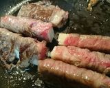カンタンで絶品!お餅の牛肉ロール焼き作り方4写真