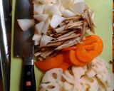 放っときゃできる、肉なしでもズッシリ煮物作り方1写真
