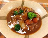 田舎風 根菜と鶏肉のデミグラスソース煮作り方8写真