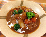 田舎風 根菜と鶏肉のデミグラスソース煮作り方8写真