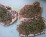 オリーブ油で 豚ロースの バジルソテー♡作り方1写真