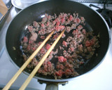 メンマと 挽き肉 ししとうの 炒めもの！作り方4写真