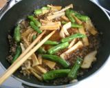 メンマと 挽き肉 ししとうの 炒めもの!作り方6写真