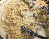 牛タンとキノコのクリームスパゲッティ作り方4写真