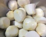 鶏団子ときのこの鍋作り方1写真