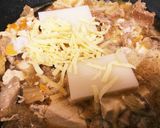 肉豆腐の残りにお餅作り方1写真