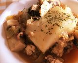 肉豆腐の残りにお餅作り方2写真
