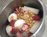 圧力鍋で豚肉と大豆の大根の煮物♡作り方1写真