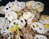 レンコン、山芋と豚肉の炒め作り方6写真