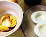お弁当にゆで卵カップ☆焼肉のタレで作り方1写真