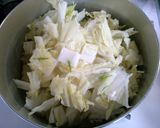 簡単♪ 白菜 水菜の お吸い物 白だし入作り方4写真
