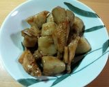 こっくり甘辛醤油味！手羽中と里芋の煮物作り方8写真