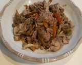 豚肉とキノコのリンゴの皮炒め作り方5写真