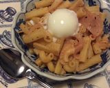 お腹満足!温泉卵のせケチャップマカロニ作り方6写真