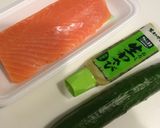 簡単!サーモン&キュウリのおつまみ作り方1写真