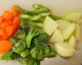 袋１枚♪レンジ５分で温野菜♪♪作り方1写真
