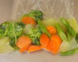 袋１枚♪レンジ５分で温野菜♪♪作り方3写真