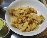 揚げ・納豆・玉ねぎパスタ　味ポン風味作り方1写真