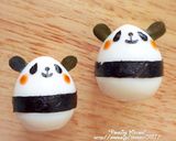 キャラ弁☆お花デコおにぎりとうずらパンダ作り方5写真