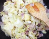 キャベツとベーコンと豆腐の甘辛炒め作り方2写真