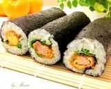 節分★とんかつ恵方巻き(太巻き)作り方20写真