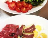 豆腐と野菜たっぷり牛肉のステーキサラダ♡作り方2写真