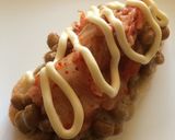 納豆onフランスパン（納豆トースト作り方4写真